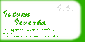 istvan veverka business card
